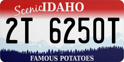 ID license plate 2T6250T