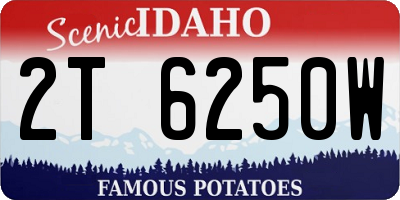 ID license plate 2T6250W