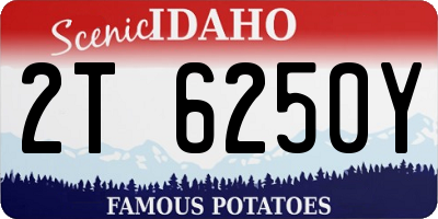ID license plate 2T6250Y