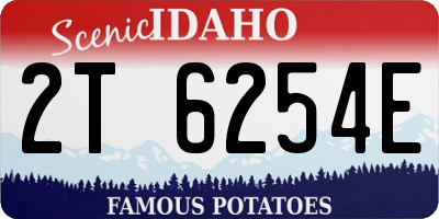 ID license plate 2T6254E