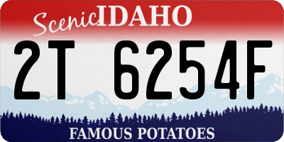ID license plate 2T6254F