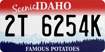 ID license plate 2T6254K