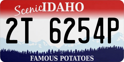 ID license plate 2T6254P