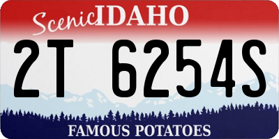 ID license plate 2T6254S