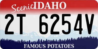 ID license plate 2T6254V