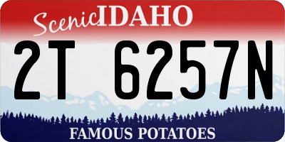 ID license plate 2T6257N