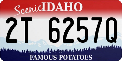 ID license plate 2T6257Q