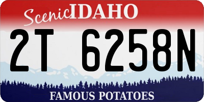 ID license plate 2T6258N
