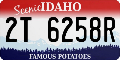 ID license plate 2T6258R