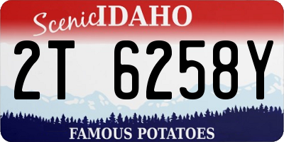 ID license plate 2T6258Y
