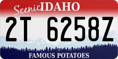 ID license plate 2T6258Z