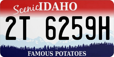 ID license plate 2T6259H