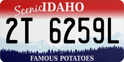 ID license plate 2T6259L