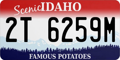 ID license plate 2T6259M