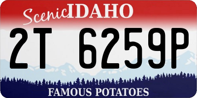 ID license plate 2T6259P