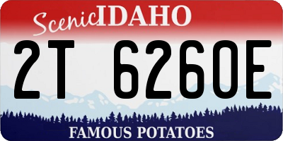 ID license plate 2T6260E