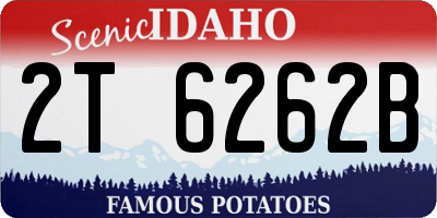 ID license plate 2T6262B