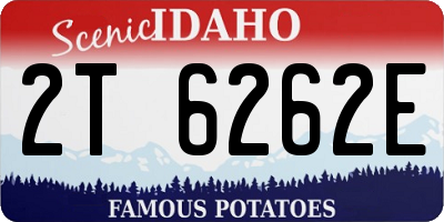 ID license plate 2T6262E