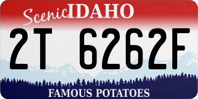 ID license plate 2T6262F