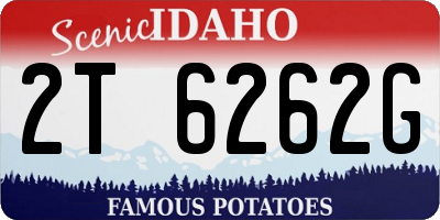 ID license plate 2T6262G