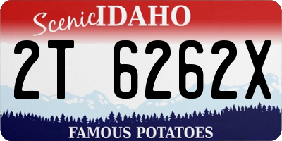 ID license plate 2T6262X