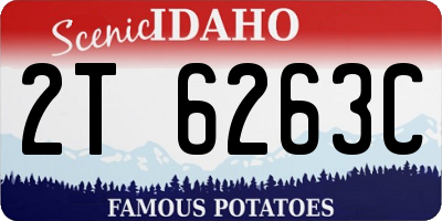 ID license plate 2T6263C