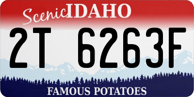 ID license plate 2T6263F