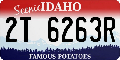 ID license plate 2T6263R