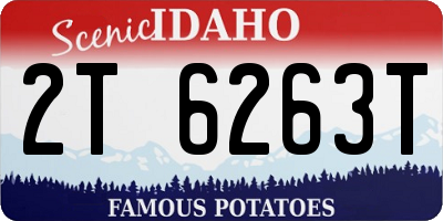 ID license plate 2T6263T