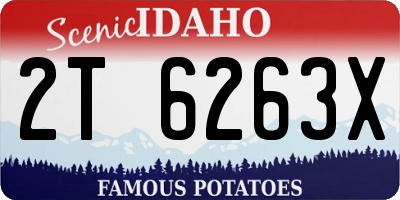 ID license plate 2T6263X