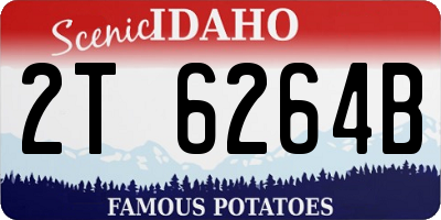 ID license plate 2T6264B