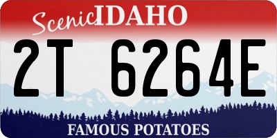 ID license plate 2T6264E