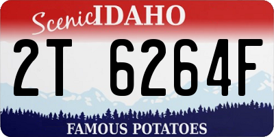 ID license plate 2T6264F