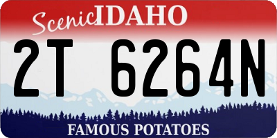 ID license plate 2T6264N