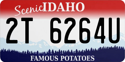 ID license plate 2T6264U
