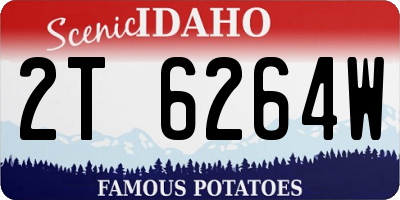 ID license plate 2T6264W
