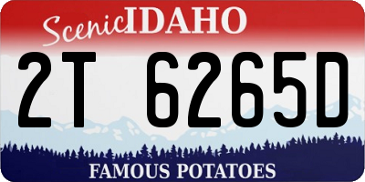 ID license plate 2T6265D