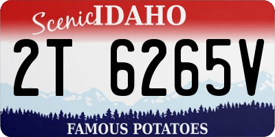 ID license plate 2T6265V