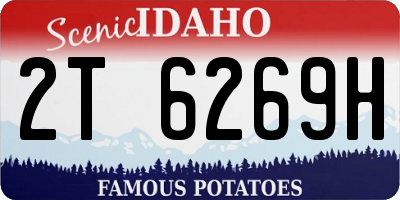 ID license plate 2T6269H