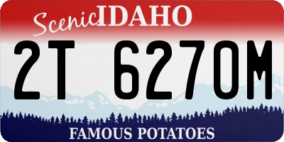 ID license plate 2T6270M