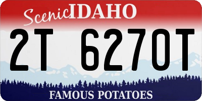 ID license plate 2T6270T