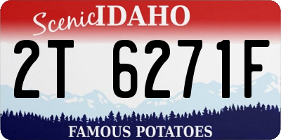 ID license plate 2T6271F
