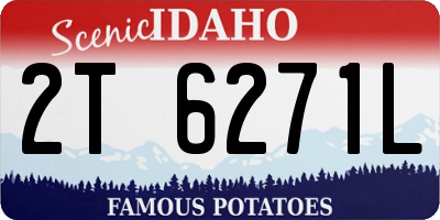 ID license plate 2T6271L