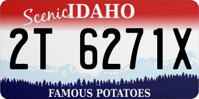ID license plate 2T6271X