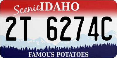 ID license plate 2T6274C