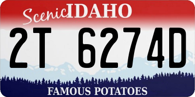 ID license plate 2T6274D