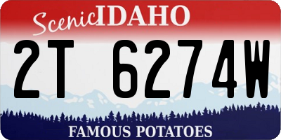 ID license plate 2T6274W