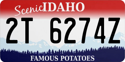ID license plate 2T6274Z