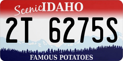 ID license plate 2T6275S