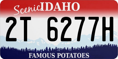 ID license plate 2T6277H